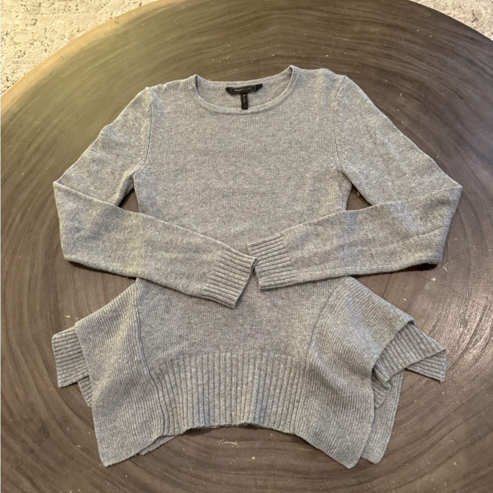 BCBG Max Azria Peplum Grey Sweater